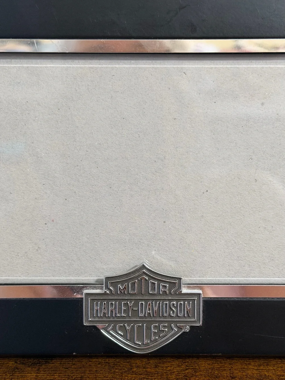 Harley-Davidson Black & Silver Logo Photo Frame. 6x4 Photo